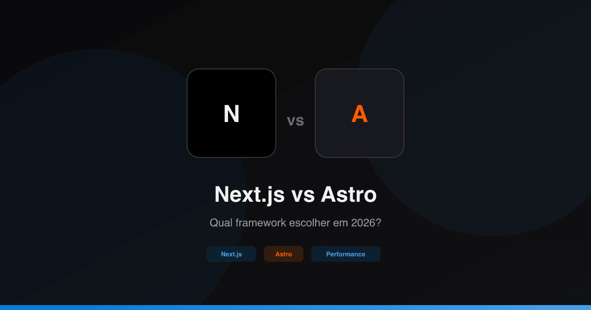 Next.js and Astro logos side by side representing the comparison between frameworks